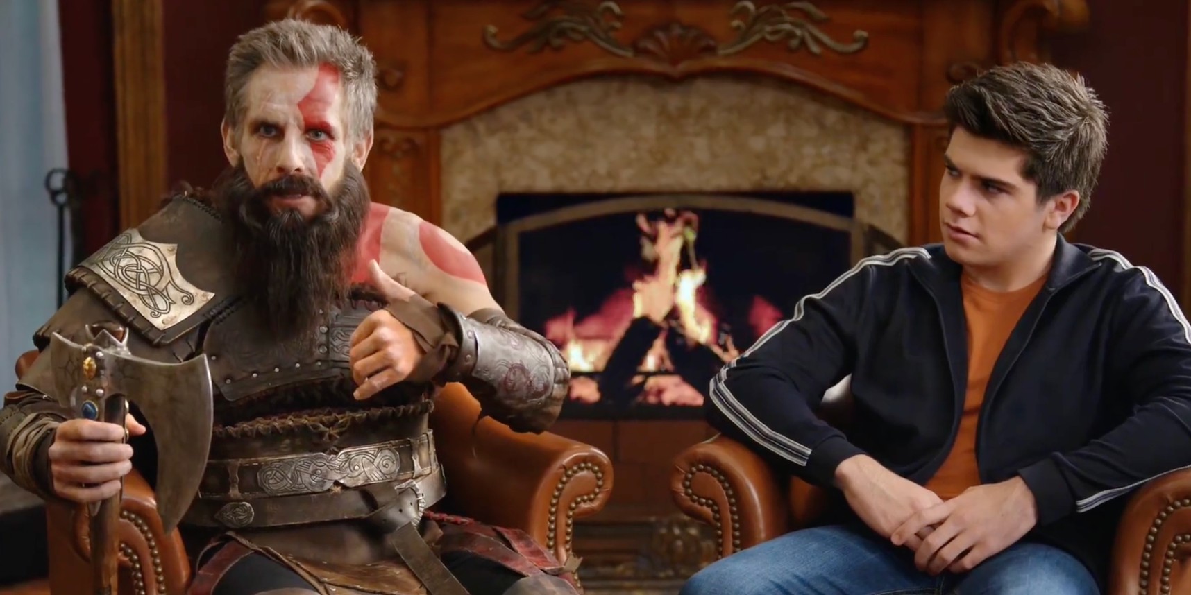 God of War Ragnarök Ad Stars Ben Stiller as Kratos